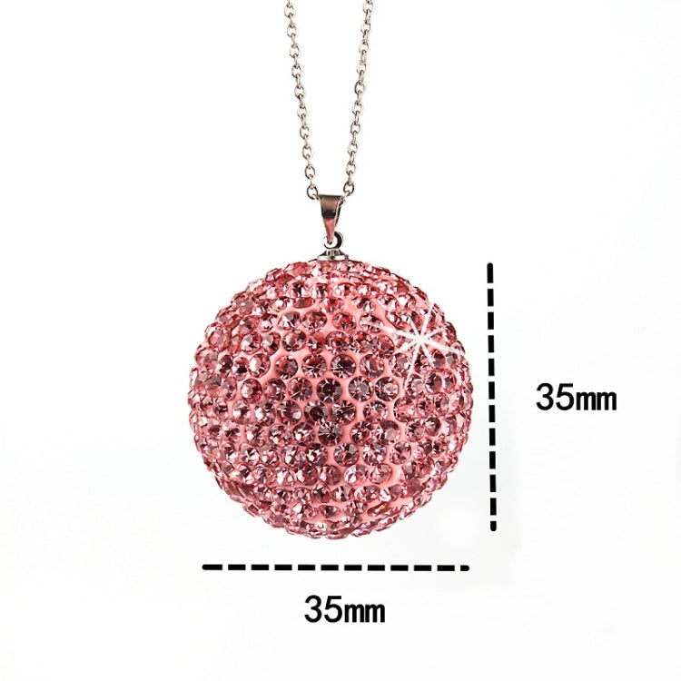 Car Diamond Crystal Ball Rearview Mirror Decoration Pendant