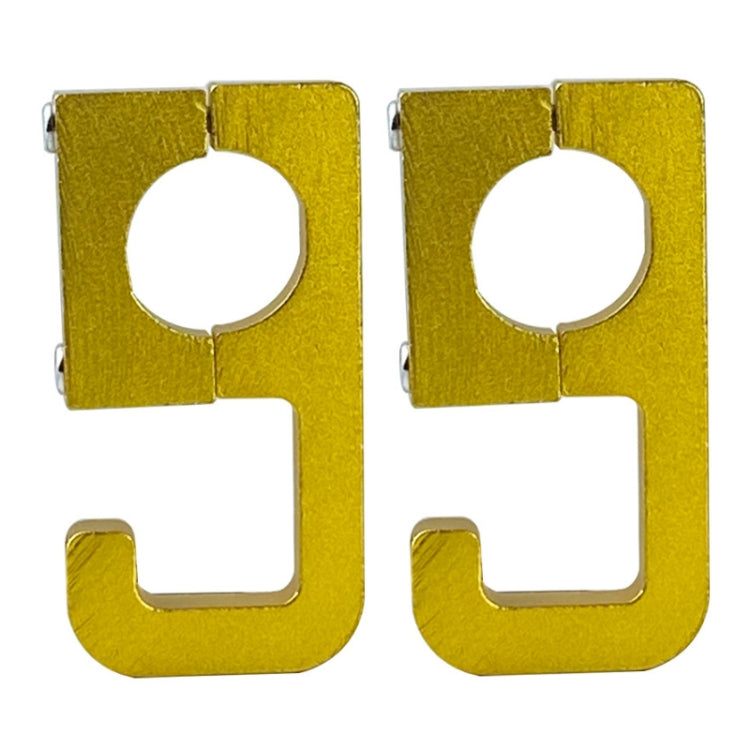 2pcs Motorcycle Type 69 Aluminum Alloy Multifunctional Helmet Hook, Black, Red, Blue, Silver, Gold, Titanium Color