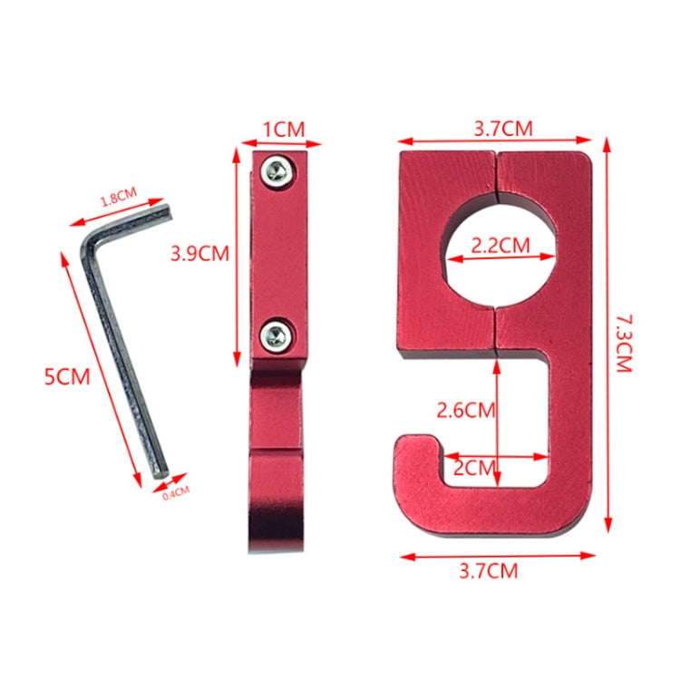2pcs Motorcycle Type 69 Aluminum Alloy Multifunctional Helmet Hook, Black, Red, Blue, Silver, Gold, Titanium Color