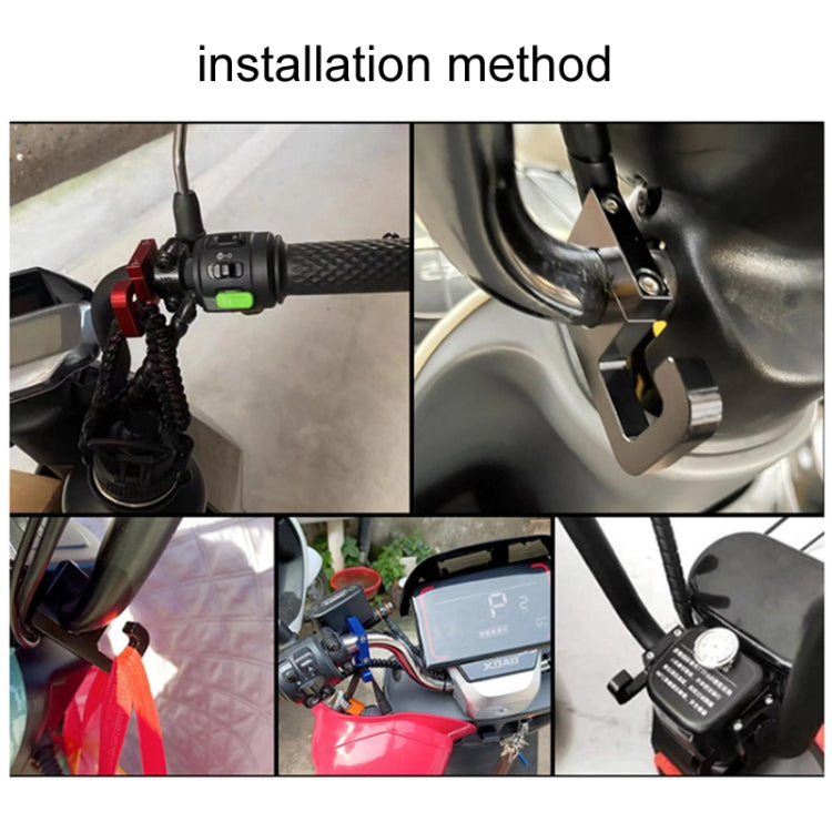 2pcs Motorcycle Type 69 Aluminum Alloy Multifunctional Helmet Hook, Black, Red, Blue, Silver, Gold, Titanium Color