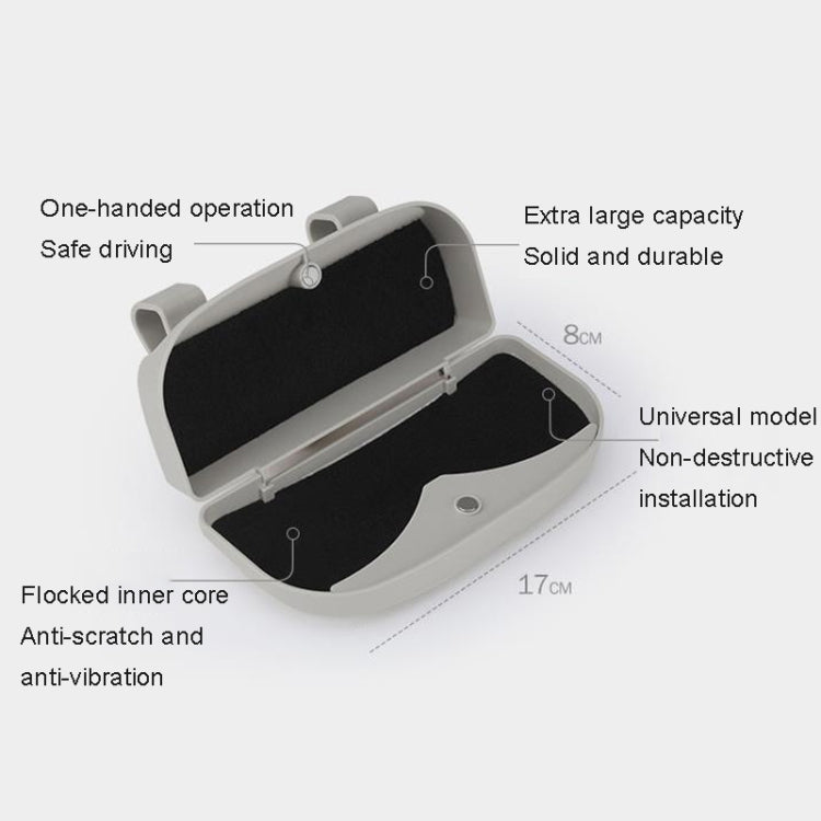 Multifunctional Car Glasses Box Car Sunshine Board Tickets Glasses Clamp, Back Double Snap Black, Back Double Snap Red, Back Double Snap Grey, Back Double Snap Beige