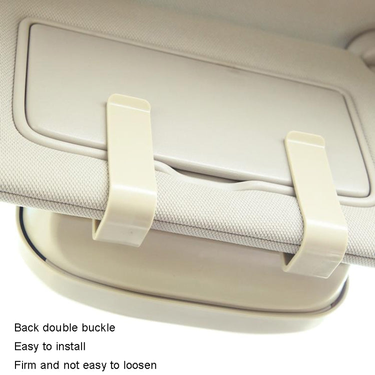 Multifunctional Car Glasses Box Car Sunshine Board Tickets Glasses Clamp, Back Double Snap Black, Back Double Snap Red, Back Double Snap Grey, Back Double Snap Beige