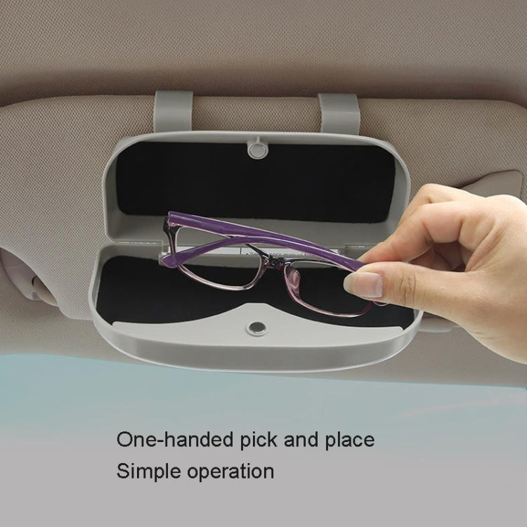 Multifunctional Car Glasses Box Car Sunshine Board Tickets Glasses Clamp, Back Double Snap Black, Back Double Snap Red, Back Double Snap Grey, Back Double Snap Beige