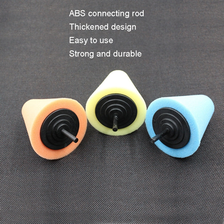 Car Cone 3 inch Polishing Sponge Wheel Polishing Disc, Single Cone 3 inch Orange, Single Cone 3 inch Yellow, Single Cone 3 inch Blue
