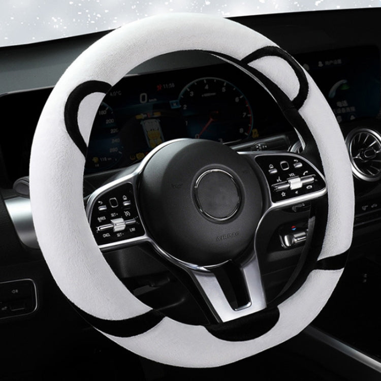 Car Steering Wheel Cartoon Short Fluff Handle Cover, 38cm