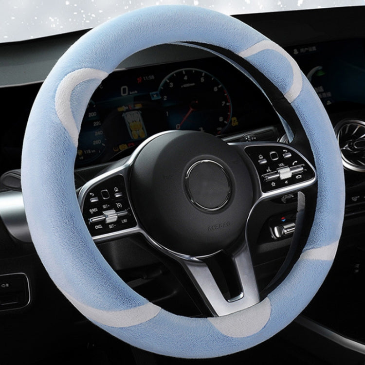 Car Steering Wheel Cartoon Short Fluff Handle Cover, 38cm