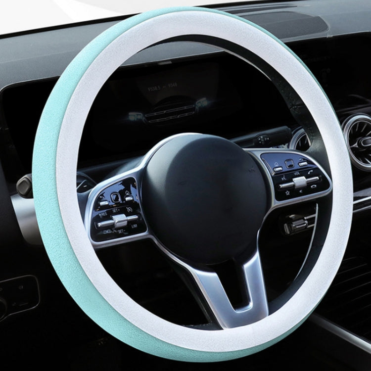 Car Steering Wheel Short Plush Winter Non-slip Grip Cover, 38cm