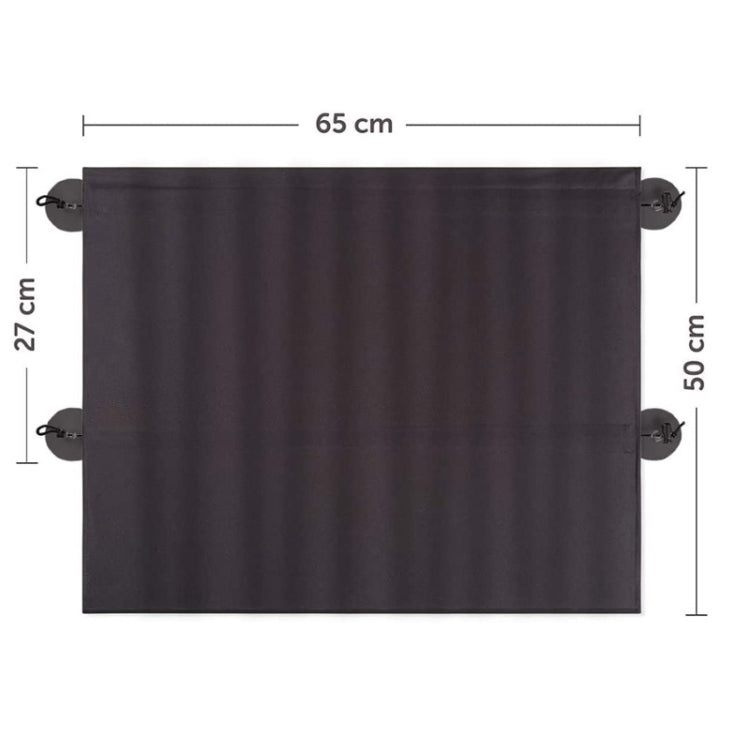 Car Side Window Privacy Blackout Heat Insulation Sunshade, 27x65x50 cm(Black)
