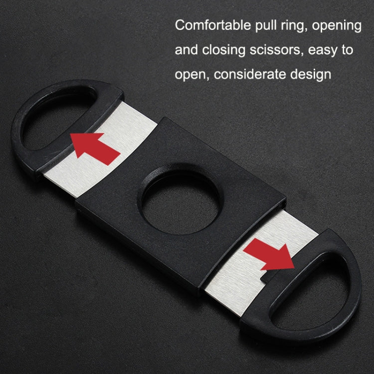 5pcs Mini Black Stainless Steel Double Edge Cigar Scissors Cigar Crushers, Cigar Crushers