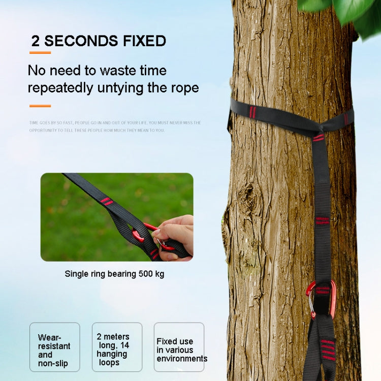 XINDA  2m Hammock Sling + Quick Buckle Set Swing Rope Strap, 2m Hammock Sling + Quick Buckle