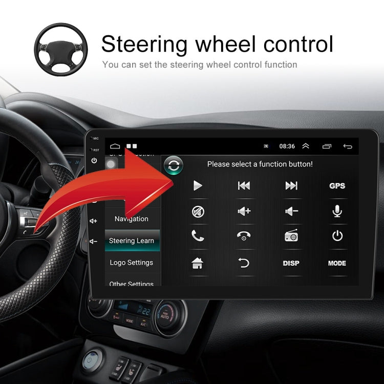 Dual-Spindle Universal Central Control Screen Car Navigator Reversing Video Player, A3012 9 Inch Android Navigation CarPlay 1+32G
