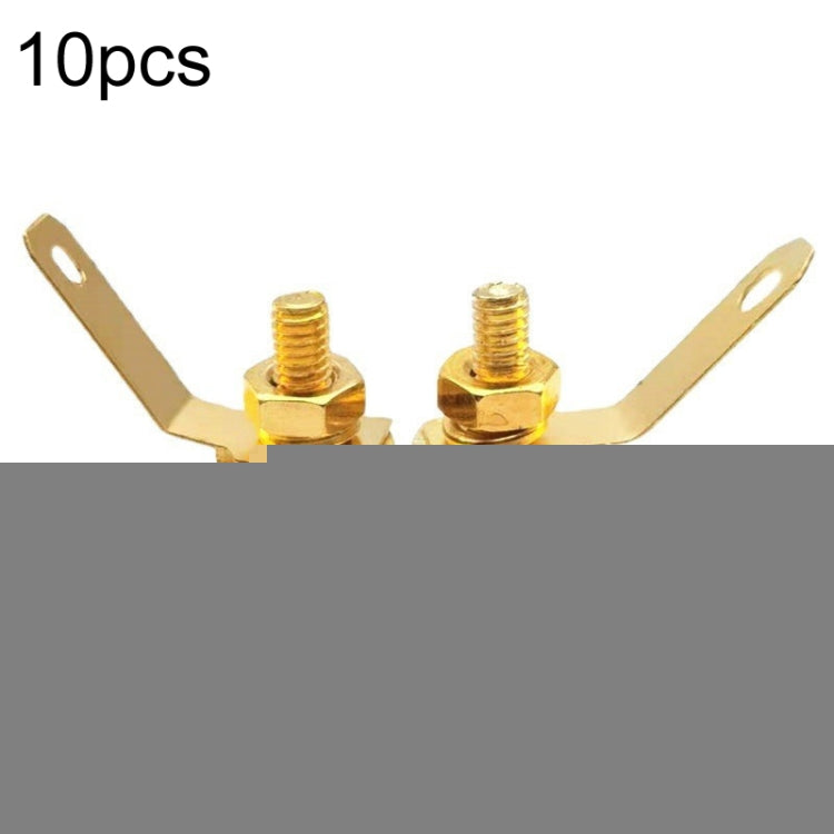 10pcs Speaker Gold-plated 4MM Banana Plug Terminal, 10 in 1
