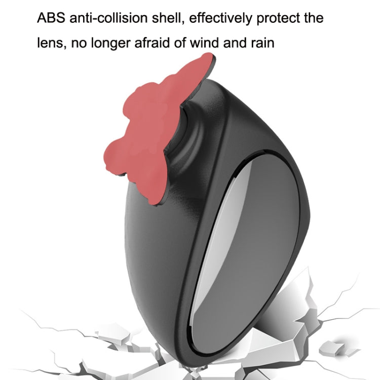 2 in 1 Car Blind Spot Mirror Reversing Parking Wide Angle Mirror 360 Degree Rotation Adjustable Convex Rear View Mirror, 2 in 1 Black Left