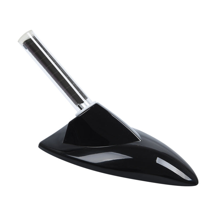 Car Solar Shark Fin With Antenna LED Warning Light, Silver, White, Black, Silver with Remote Control, Black with Remote Control, White with Remote Control
