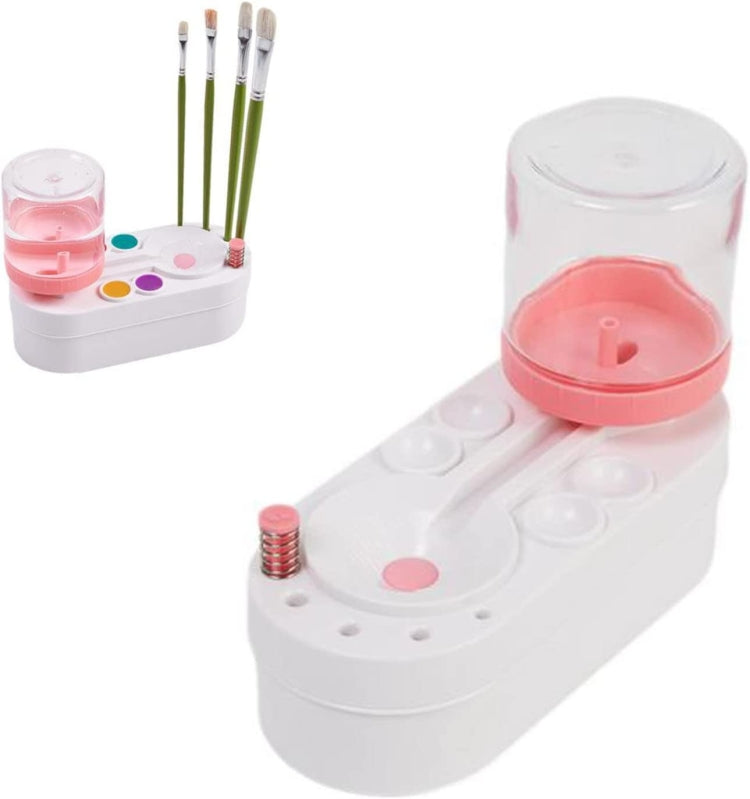 2nd Generation Oil Painting Brush Cleaner Tool with Water Container Paint Pen Washer, GEN 2 Pink, GEN 2 Green