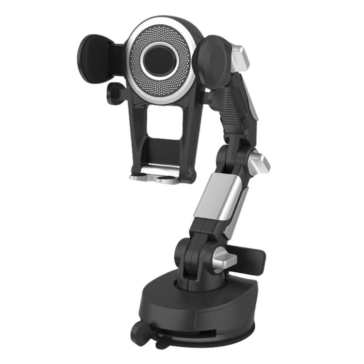 ZJ137 Suction Cup Car Phone Holder 2 In 1 Number Plate Phone Stand Truck Phone Mount, ZJ137 Black