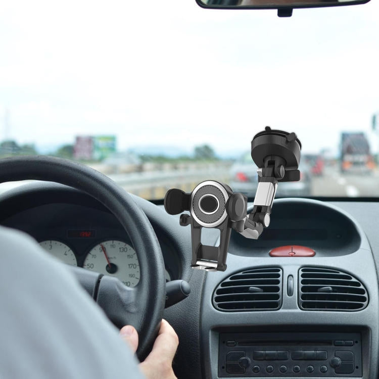ZJ137 Suction Cup Car Phone Holder 2 In 1 Number Plate Phone Stand Truck Phone Mount, ZJ137 Black