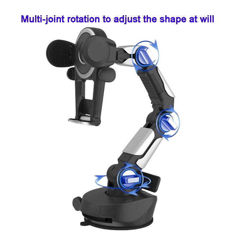 ZJ137 Suction Cup Car Phone Holder 2 In 1 Number Plate Phone Stand Truck Phone Mount, ZJ137 Black