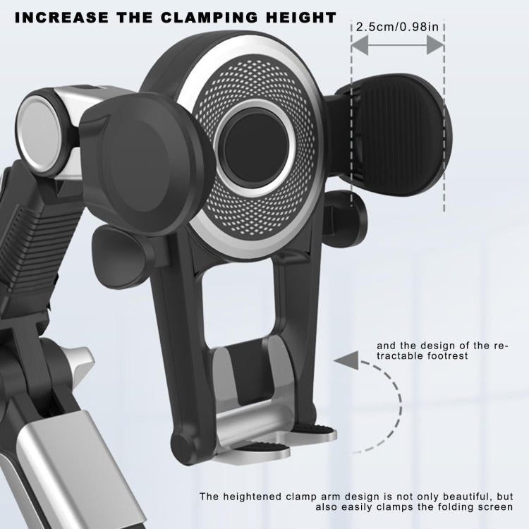 ZJ137 Suction Cup Car Phone Holder 2 In 1 Number Plate Phone Stand Truck Phone Mount, ZJ137 Black