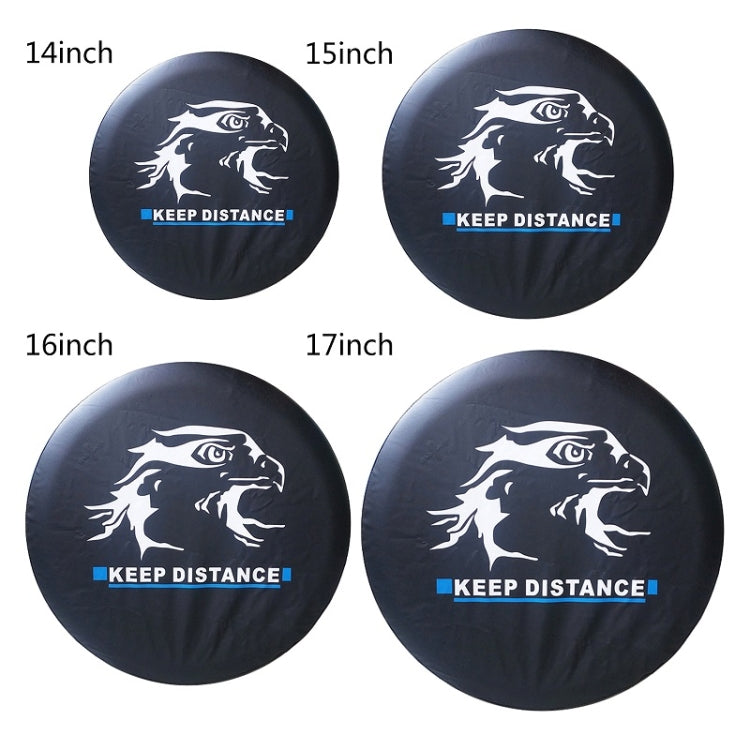 PVC Faux Leather Spare Wheel Cover Rear Tire Protector, 14 inch, 15 inch, 16 inch, 17 inch
