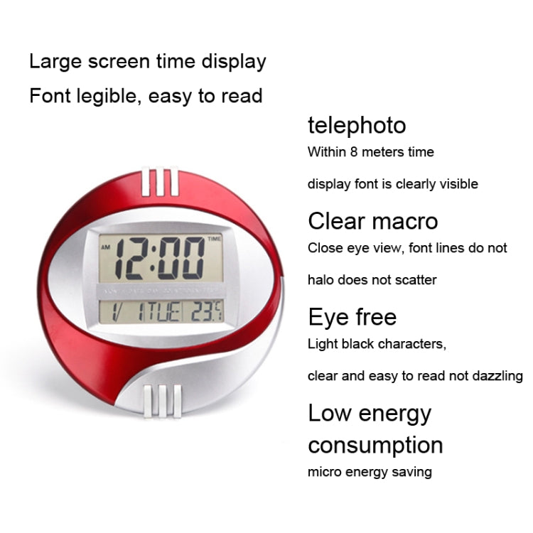 3885N Modern Silent Electronic Clock LCD Large Character Clock