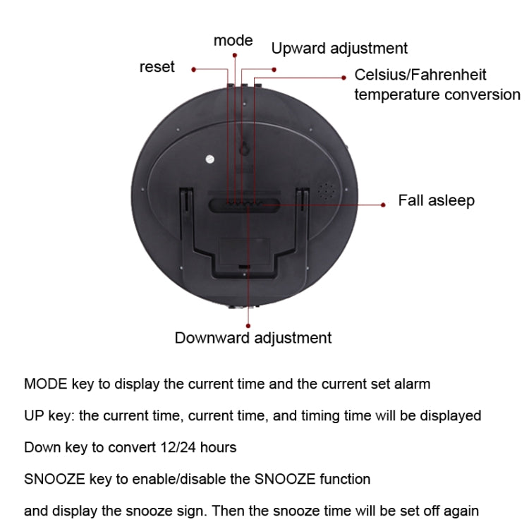 3885N Modern Silent Electronic Clock LCD Large Character Clock