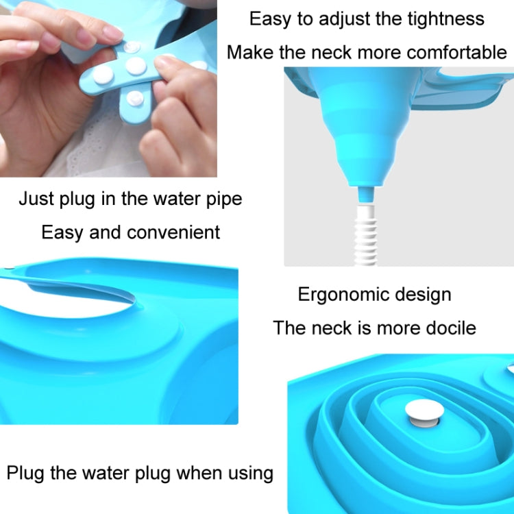 No-Bending Folding Portable Home Care Shampoo Basin, Blue