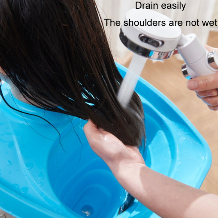No-Bending Folding Portable Home Care Shampoo Basin, Blue