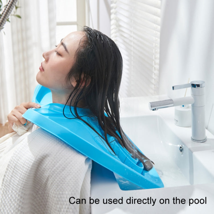 No-Bending Folding Portable Home Care Shampoo Basin, Blue