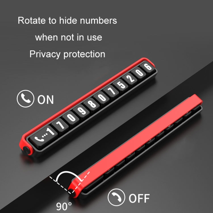 Aluminum Alloy Temporary Parking Number Plate Interior Decoration