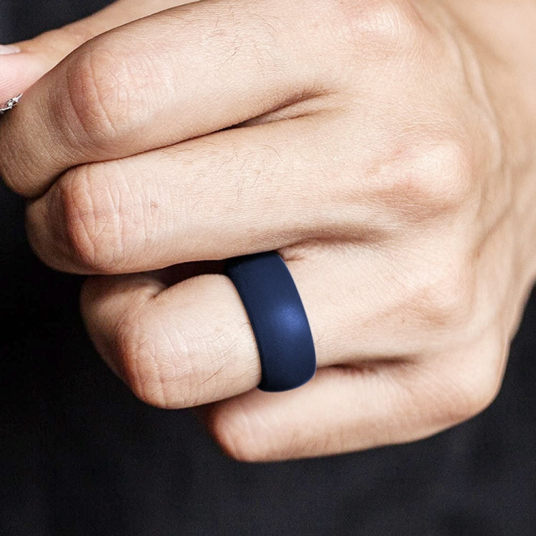 SiR013 8.7mm Curved Outdoor Sports Silicone Ring, No.7, No.8, No.9, No.10