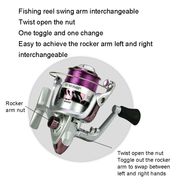 YUMOSHI YK Series Plastic Plating Fishing Line Reel, YK2000, YK3000, YK4000, YK6000, YK7000
