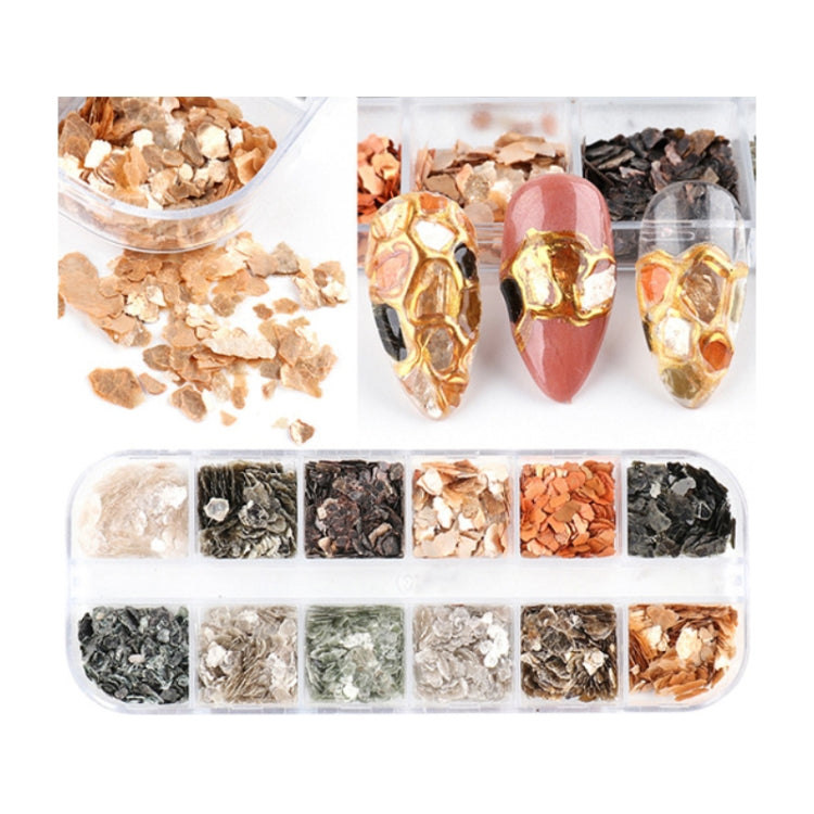 Symphony Flake Mica Flake Shell Nail Art Sequins, BK, BH, BY, YM