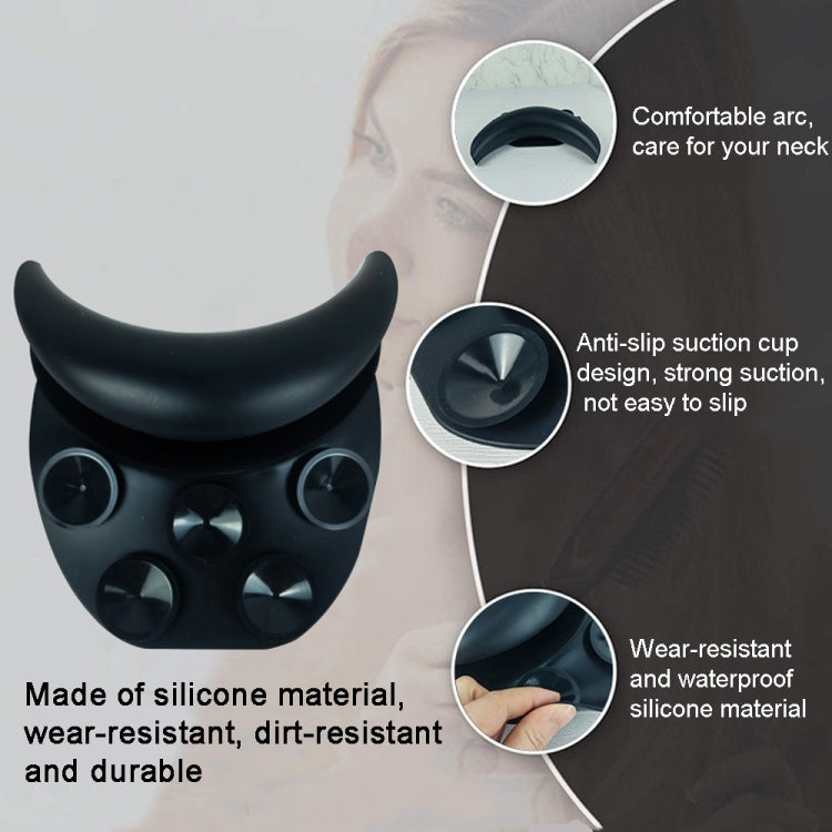Silicone Suction Cup Hair Wash Pillow Hair Salon Wash Basin Bath Neck Pad Sleep Pillow, Silicone Suction Cup