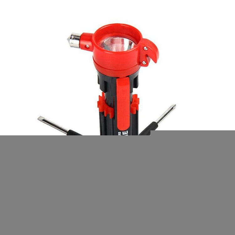 Multifunctional Car Safety Hammer with Screwdriver Flashlight, 8 in 1 with Safety Hammer