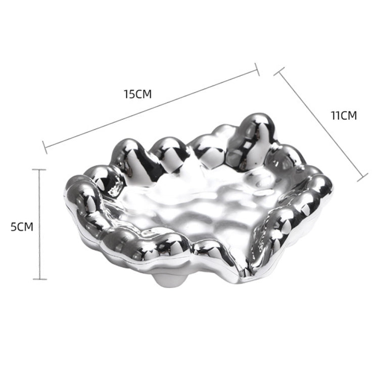 Electroplating Soap Box Fragrance Toilet Free Punch Drain Soap Holder, Golden, Silver