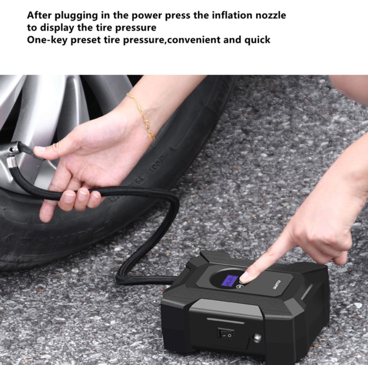 SUITU  ST-818  DC 12V Wired Car Air Pump Tire Inflator With LED Lighting, Pointer Model, Digital Display Model, Pointer Model+Toolbox, Digital Display Model+Toolbox