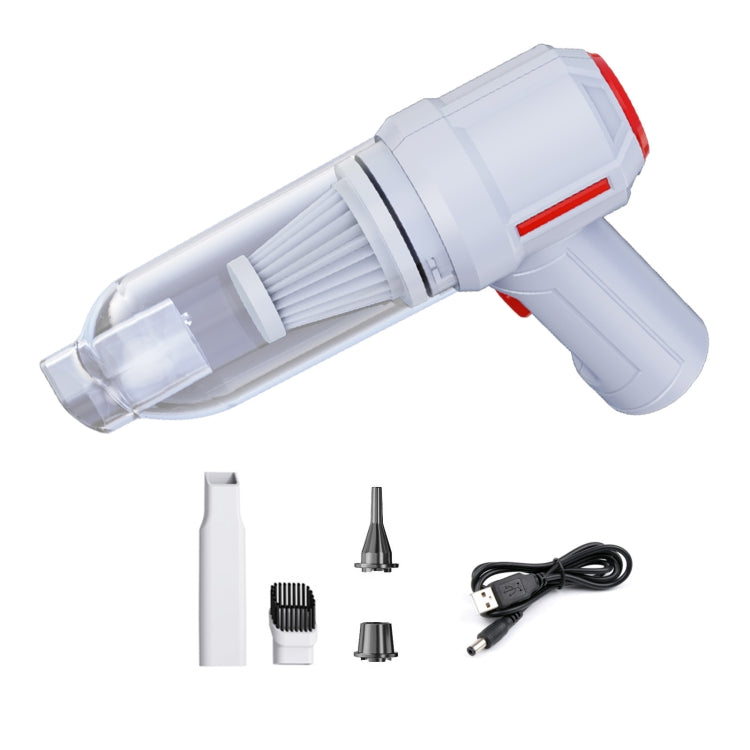 SUITU  ST-6629 3 In 1 5500pa Car Wireless Vacuum Cleaner Blowing Suction And Pumping 3 Modes, White -USB Cable, Black -USB Cable, White -Seat Charge, Black -Seat Charge