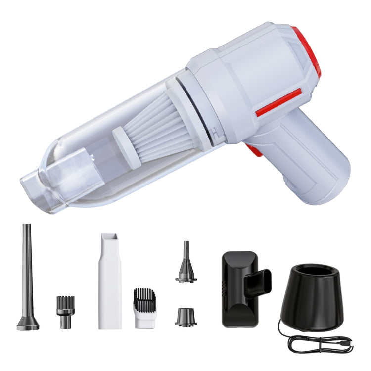 SUITU  ST-6629 3 In 1 5500pa Car Wireless Vacuum Cleaner Blowing Suction And Pumping 3 Modes, White -USB Cable, Black -USB Cable, White -Seat Charge, Black -Seat Charge