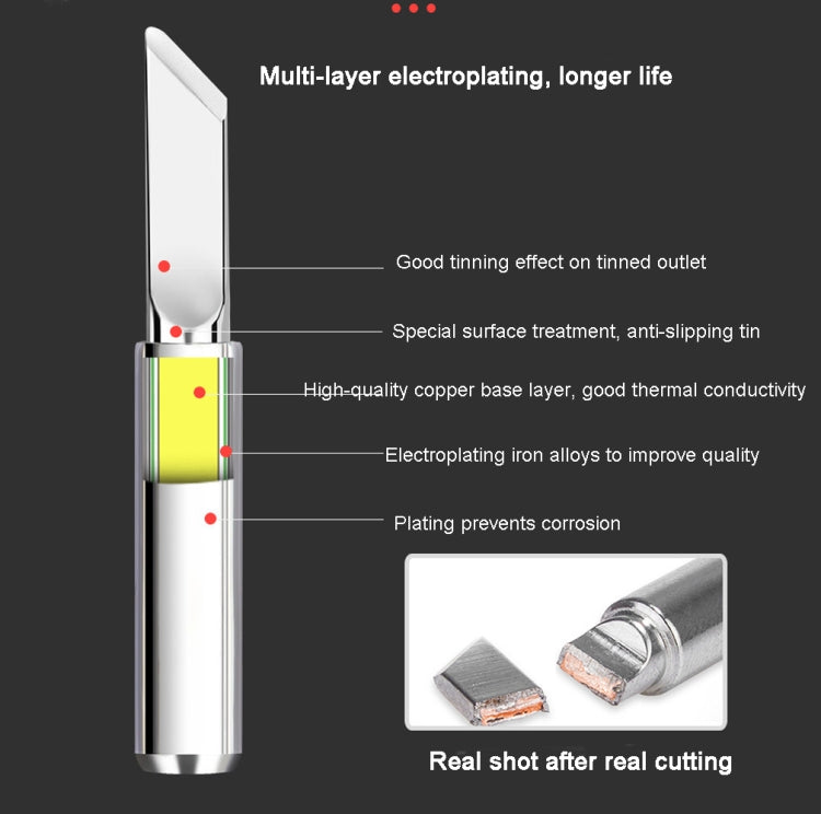 900M-T Internal Heating Soldering Iron Tip  for 936 Sleeve Casing, 5-in-1, 10-in-1, 12-in-1, 14-in-1