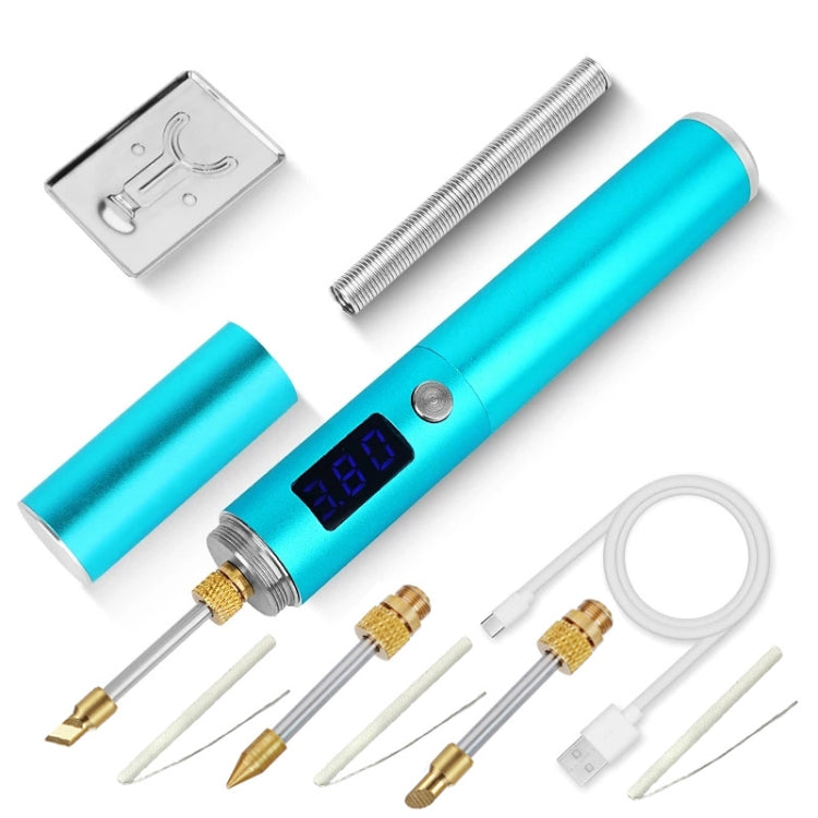 BS45 17-25W Wireless Soldering Iron with Adjustable Temperature LED Digital Display, B+C+K Tips