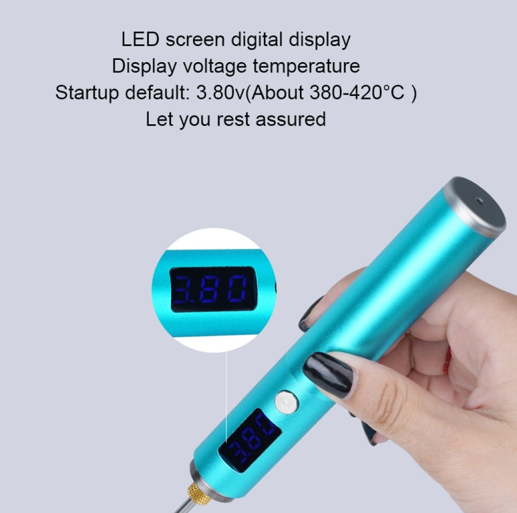 BS45 17-25W Wireless Soldering Iron with Adjustable Temperature LED Digital Display, B+C+K Tips
