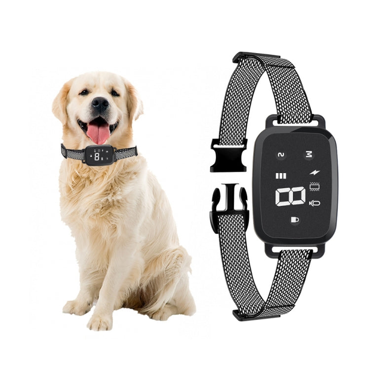 PT221 Intelligent Automatic Electric Strike Collar Touch Digital Display Rechargeable Waterproof Dog Trainer Stop Barker, 3 Training Modes