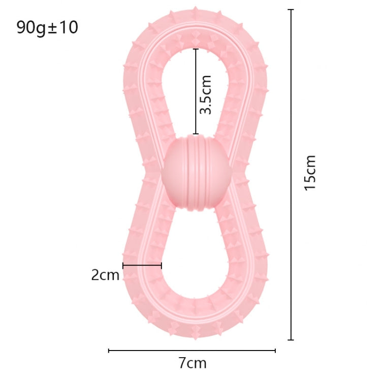 BG5039 Number 8 Shape Dog Teething Stick TPR Pet Chewing Toy Ball