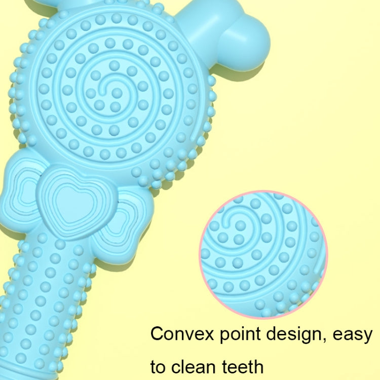 Lollipop Shape Dog Teething Stick TPR Bite Resistant Pet Toys, Lollipop Shape(Blue), Lollipop Shape(Pink), Lollipop Shape(Green)