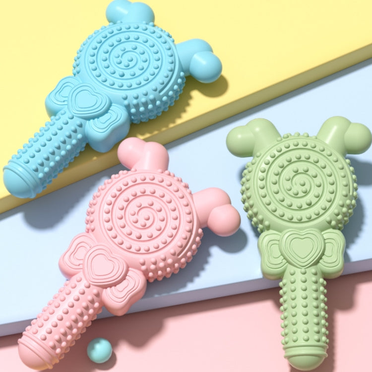 Lollipop Shape Dog Teething Stick TPR Bite Resistant Pet Toys, Lollipop Shape(Blue), Lollipop Shape(Pink), Lollipop Shape(Green)