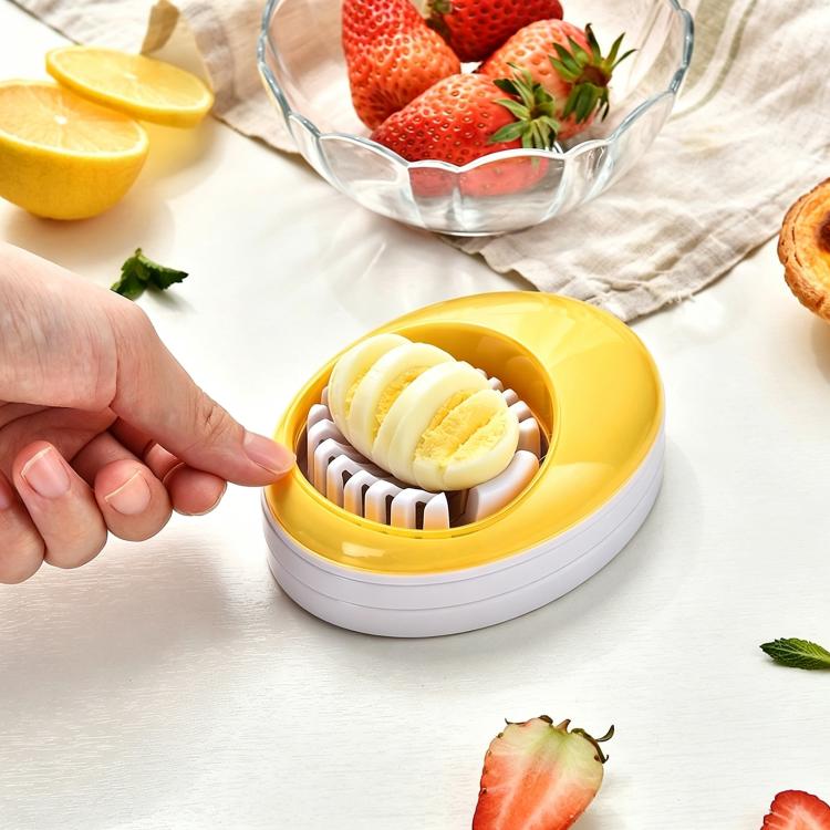 LsCook 3-in-1 Kitchen Egg Slicer for Strawberry, Mushroom, Bananas , and Other Soft Fruit, Yellow, Green
