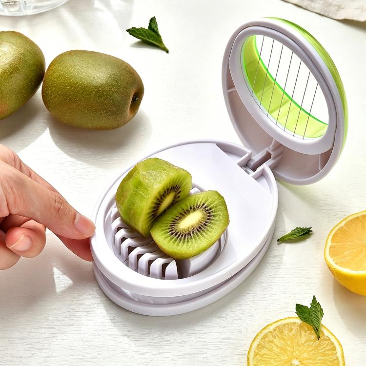 LsCook 3-in-1 Kitchen Egg Slicer for Strawberry, Mushroom, Bananas , and Other Soft Fruit, Yellow, Green