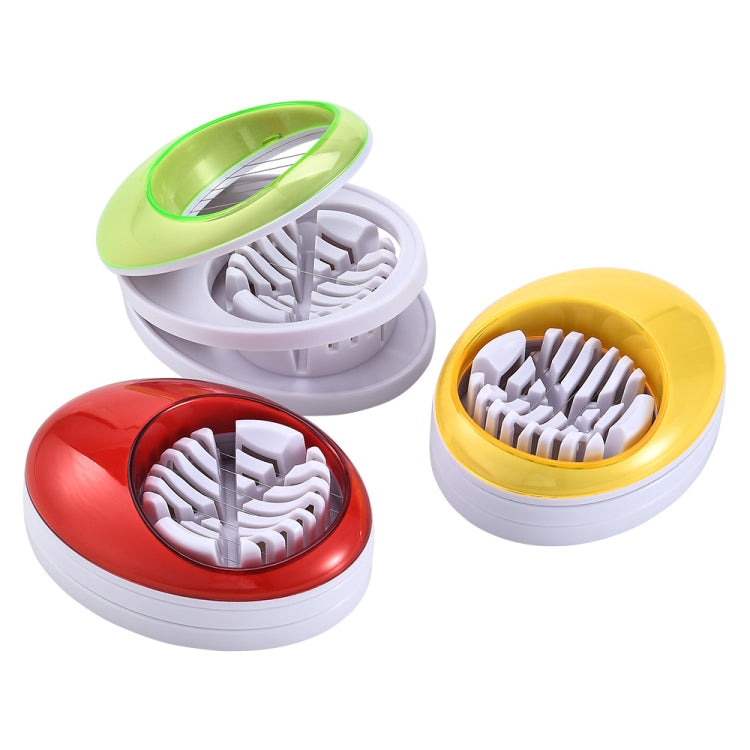 LsCook 3-in-1 Kitchen Egg Slicer for Strawberry, Mushroom, Bananas , and Other Soft Fruit, Yellow, Green