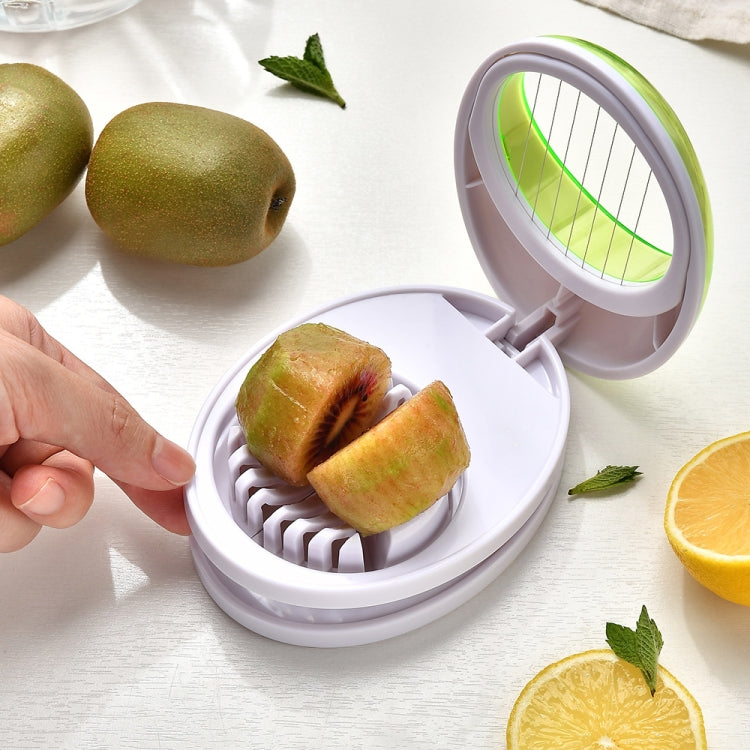 LsCook 3-in-1 Kitchen Egg Slicer for Strawberry, Mushroom, Bananas , and Other Soft Fruit, Yellow, Green